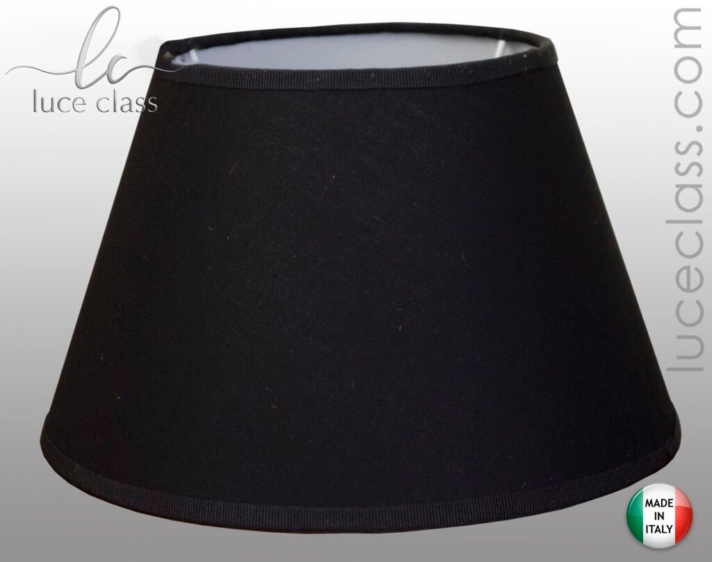 paraluce paralume cappello tondo COTONE NERO su pvc