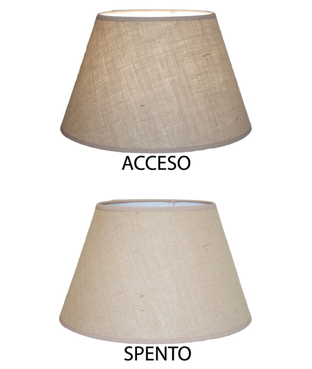 paraluce cappello tondo tessuto JUTA MARRONE/NOCCIOLA CHIARO liscio tela di sacco su pvc