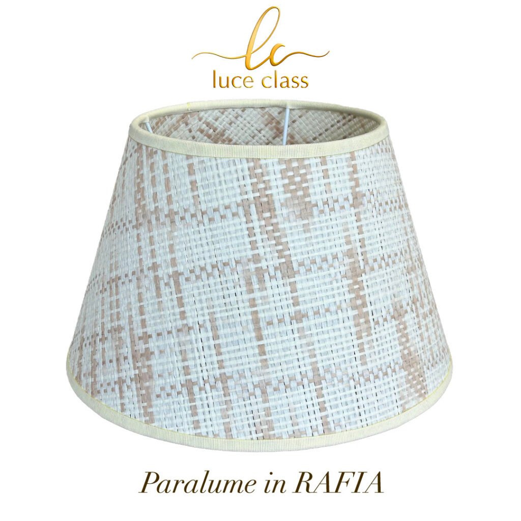 Paralume in RAFIA liscio classico cappello di ricambio per lampada fatto a mano Made in Italy
