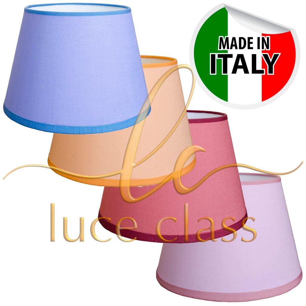 Paralume Cappello coprilampada di ricambio a tronco di cono liscio in 4 colori disponibili