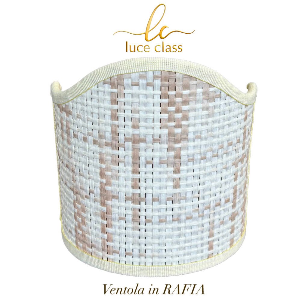 Ventolina mezzo paralume classico ventola in RAFIA semitonda veletta semiluna per lampada parte di ricambio lampada da tavolo classica (Copia)