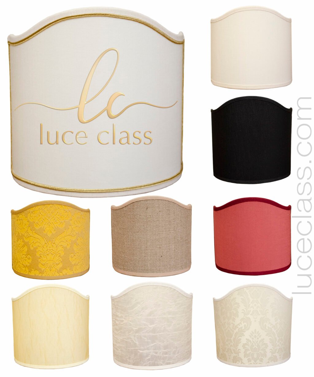 Ventolina mezzo paralume classico ventola semitonda per lampada vari colori